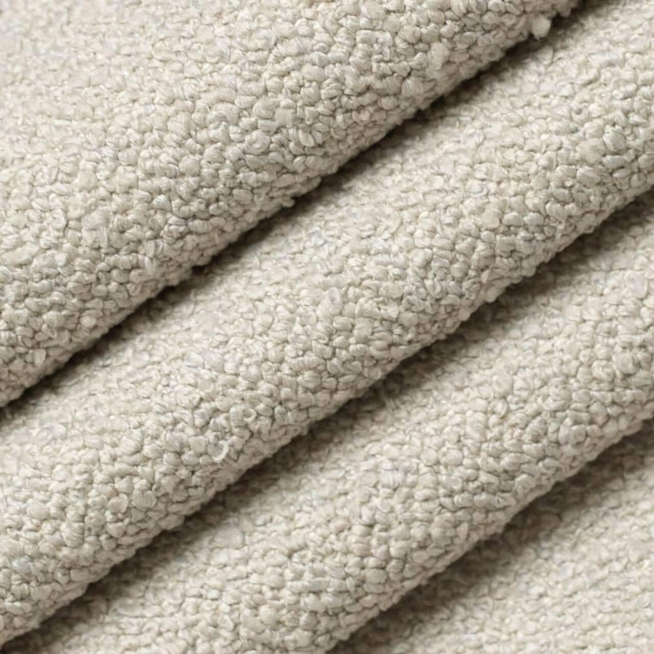 Grey Made in America Boucle Textured Upholstery Fabric by The Yard - SKU: Marisol Zinc